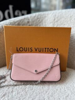 Louis Vuitton Felicie leather clutch bag